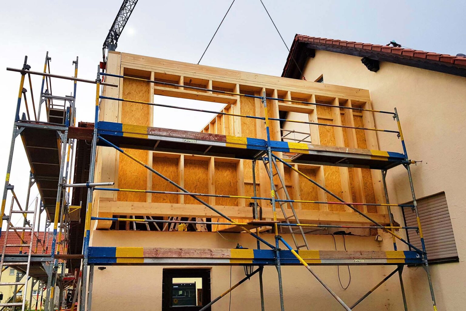 Hausauftstockung mit Holz